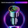 60W Super rychlá 7barevná atmosférická nabíječka do auta s PD30W