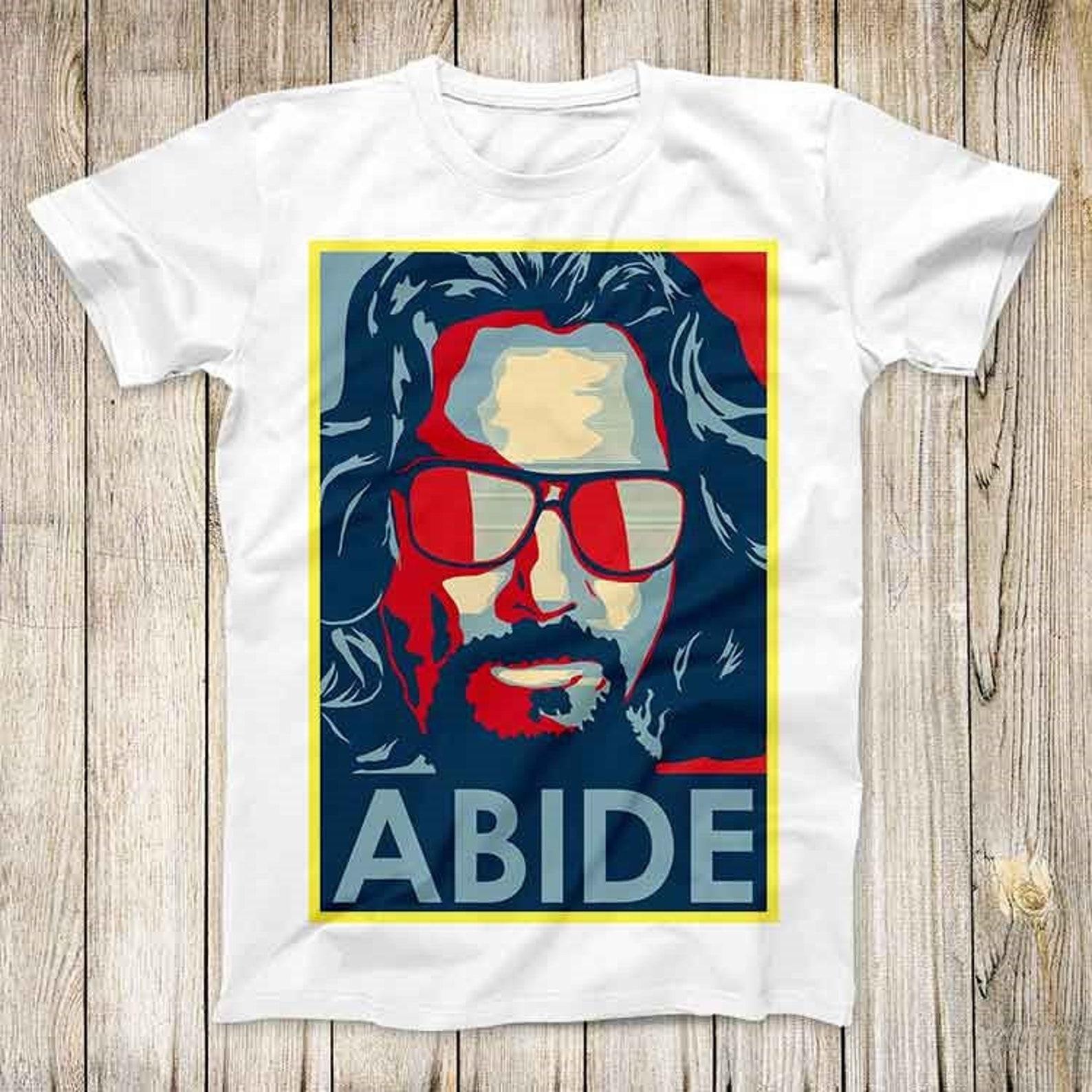 The Big Lebowski Tee The Dude Abide Top Design Funny Film Super Cool Vintage Gift Unisex T-Shirt 2741 S