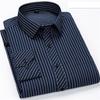 8XL 7XL 6XL Plus Size Men Long Sleeved Shirt  Mens Business Casual  Slim Fit Shirts Men Striped Dress Work Social Dress Shirt