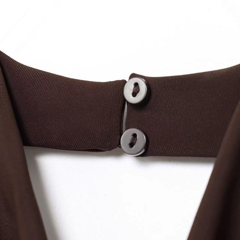 Araltay New Arrival Fashion Style Women's Clothing Fashion All-Match Simple Stitching Hanging Collar Dress 1198453