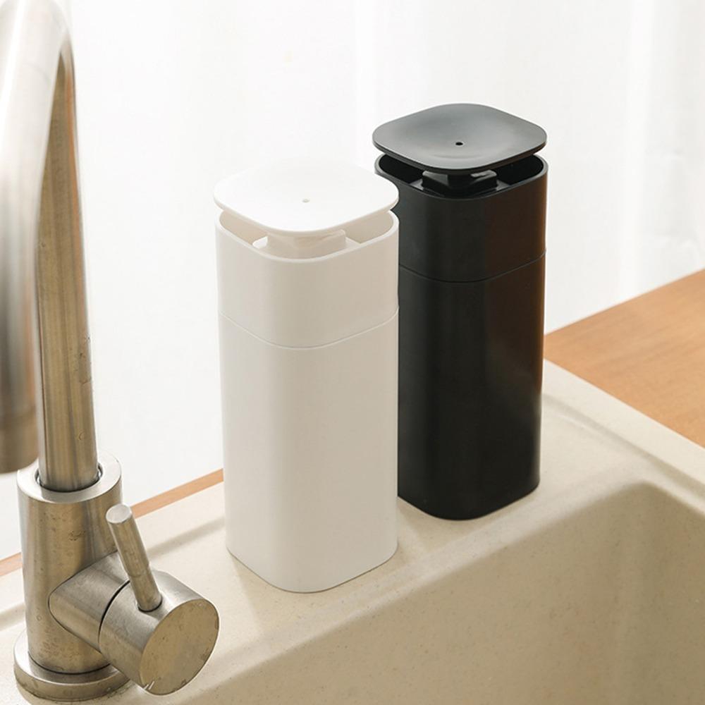 Plastic Dispenser Bottle Refillable Liquid Dispenser Durable Push Down Pump Bottle Travel Use чёрный
