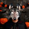 Realistic Animal Wolf Face Mask EVA Texture Ensuring Comfort Suitable for Halloween Carnival Costume Parties Wear