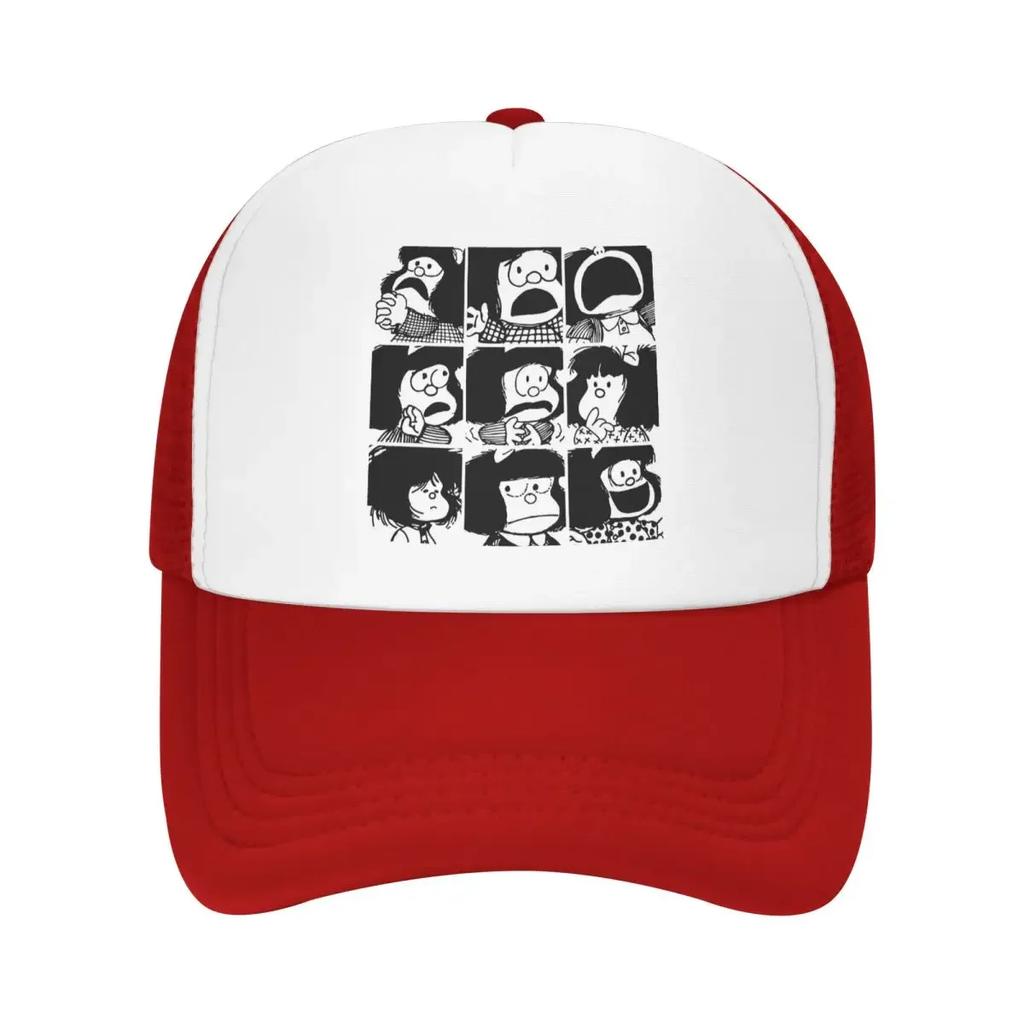 Custom Classic Quino Comic Cartoon Mafalda Baseball Cap for Women Unisex Breathable Trucker Hat Sun Protection Snapback Hats