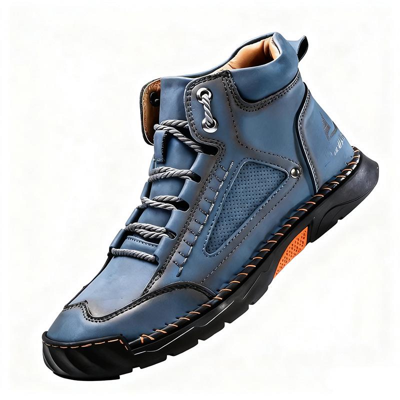 Men's Plus Size Martin Boots - Stylish High-Top Work Shoes for Autumn/Winter, Height-Boosting and Versatile for Outdoor Wear