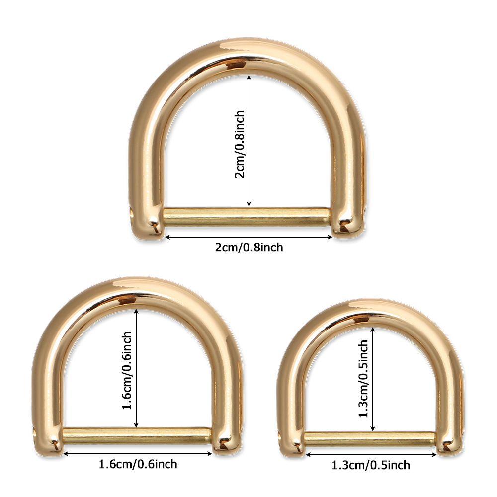 Belt Handle Bag Strap Accessories Detachable Shoulder Webbing Buckle Screw D Buckle D Ring Buckle Clasp Open Screw