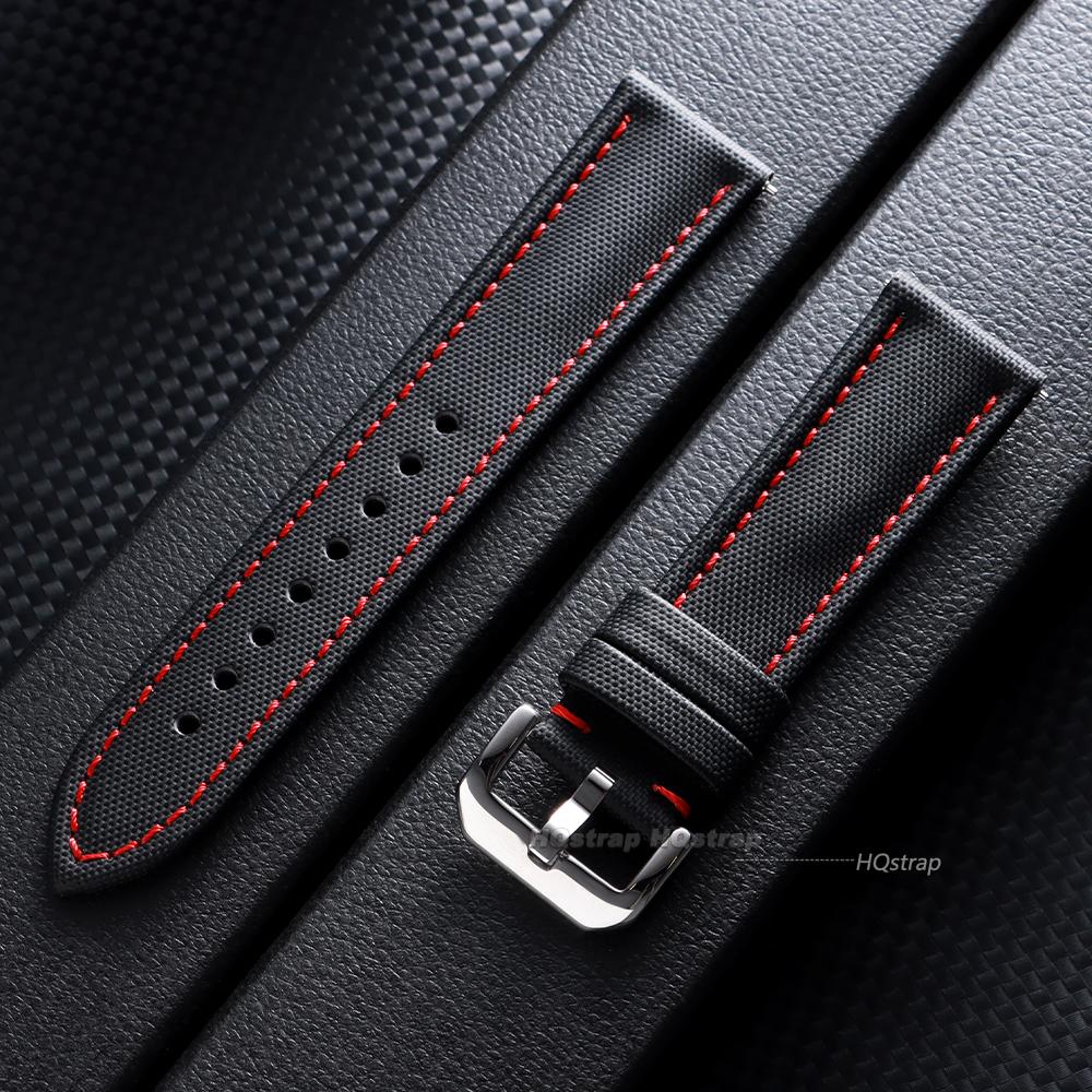 

Nylon Sailcloth Watch Band for Omega Leather Strap for Seiko 20mm 22mm 23mm Black Watch Strap Men Women Quick Release Bracelet 20mm