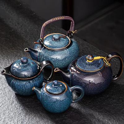 Vynikajúca keramická kanvička na čaj Pu'er s hviezdnou glazúrou pre čajový set, vyhrievacia kanvica, čajový riad, čajníky, čínska šálka, servis, obrad