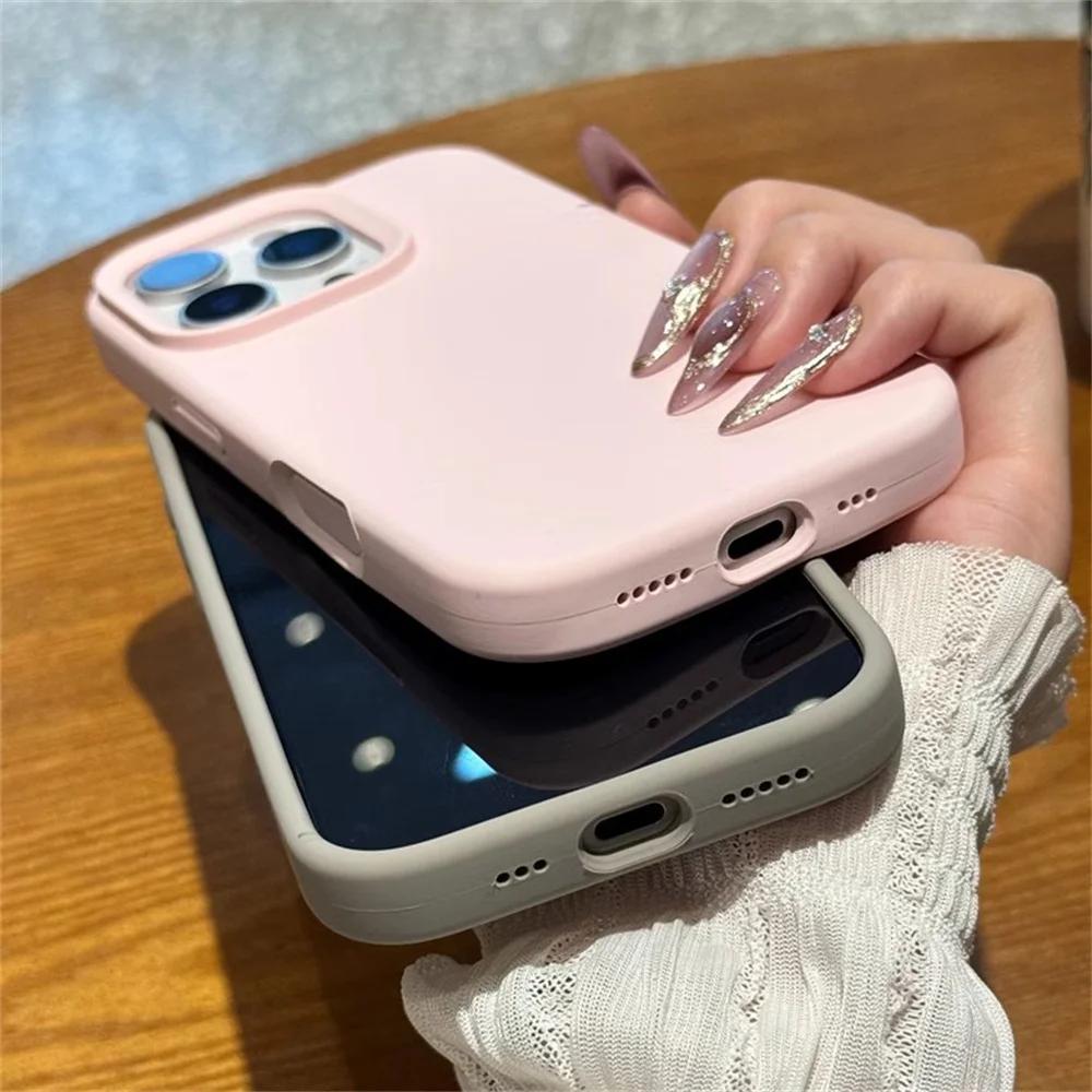 For iPhone 17 16 16Pro 15 14 Pro Max 13 12 Mini 11 Shockproof Soft Back Cover Genuine Liquid Silicone Camera Control Button Case