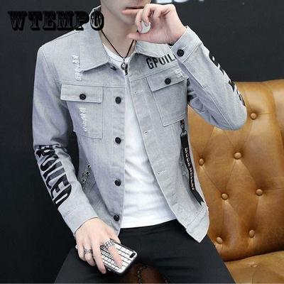 Men's Denim Jacket Spring and Autumn Clothes Trend Men's Clothing Jacket Men's Plus Size Jacket