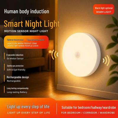 Motion Sensor LED Night Light for Bedroom, Bedside, Stairs, and Dormitory