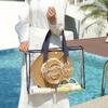 Tragbare Wasserdichte Transparente Schwimmtasche Multifunktionale Kosmetiktasche Toilettenartikel Tasche Große Kapazität Strandtasche mit Griff