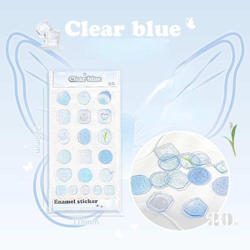 18pcs/20pcs Bag Wax Seals Stamp Sticker for Kid Vintage European Style Candy Color Sticker for Children DIY Decroative Scrapbook