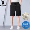 PLAYBOY Men's Silk Blend Ice Silk Casual Shorts