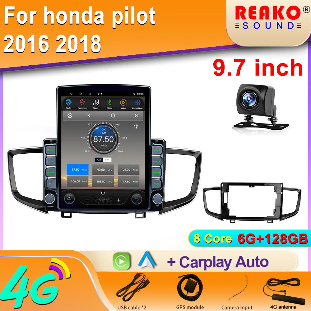 9.7"Android Car Radio GPS Navigation autoradio multimedia player for honda pilot 2016-2018 head unit stereo