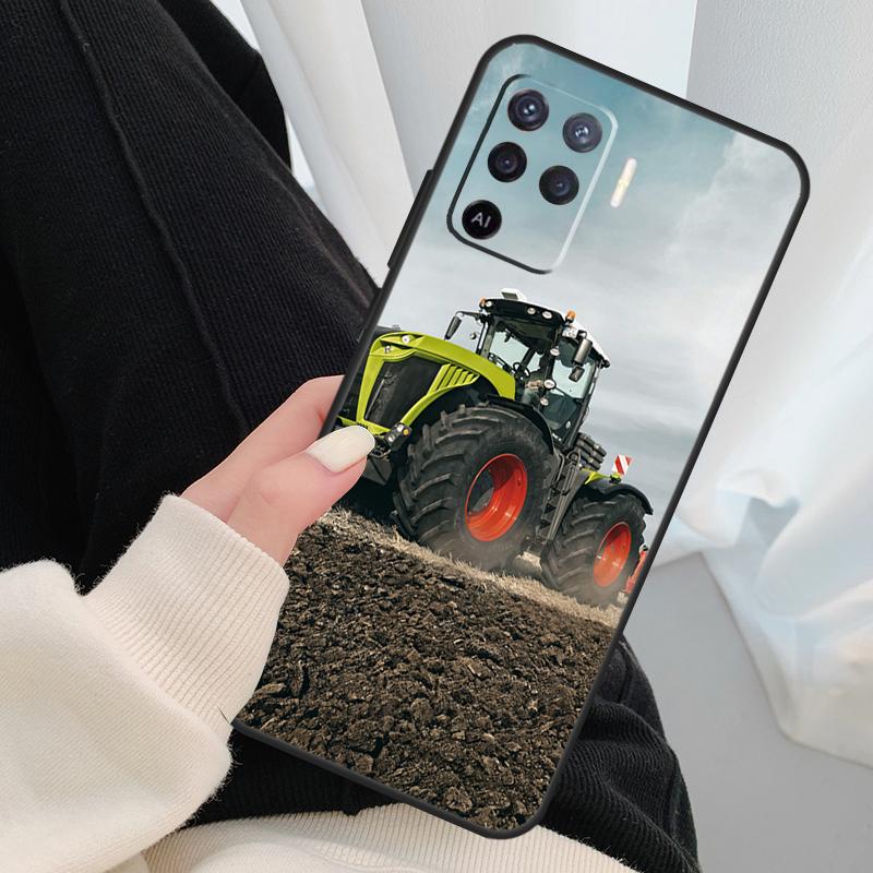 Farm Tractor Case For Oppo A96 A76 A16 A60 A98 A58 A78 A18 A38 A80 A40 A77 A57 A17 A74 A54 A94 A15 A5 Pro