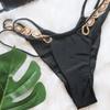 Bikini Crystal Diamond Swimsuit Bandage Cutout Split Swimsuit