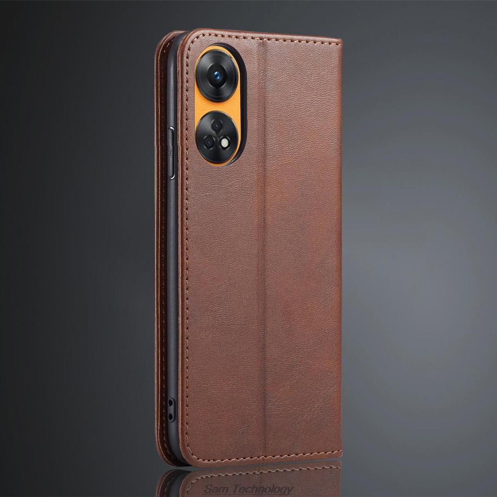 Magnetická přitažlivost Kožené pouzdro pro OPPO Reno 8T 6,43" / OPPO Reno8 T 4G Pouzdro Flipové pouzdro Peněženka Telefonní tašky Fundas Coque