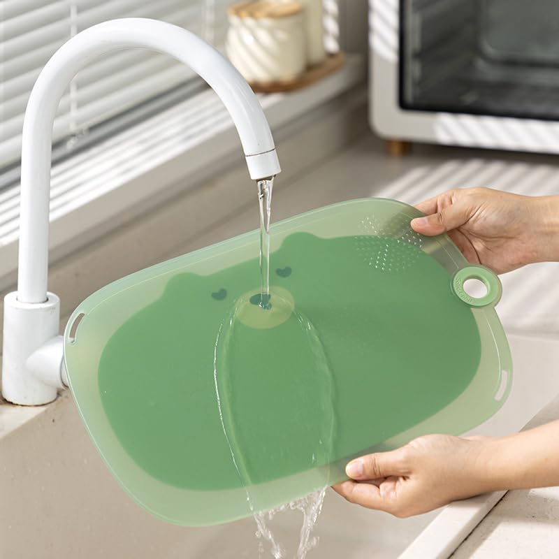 Color cutting board (M size) (Clear white, M)