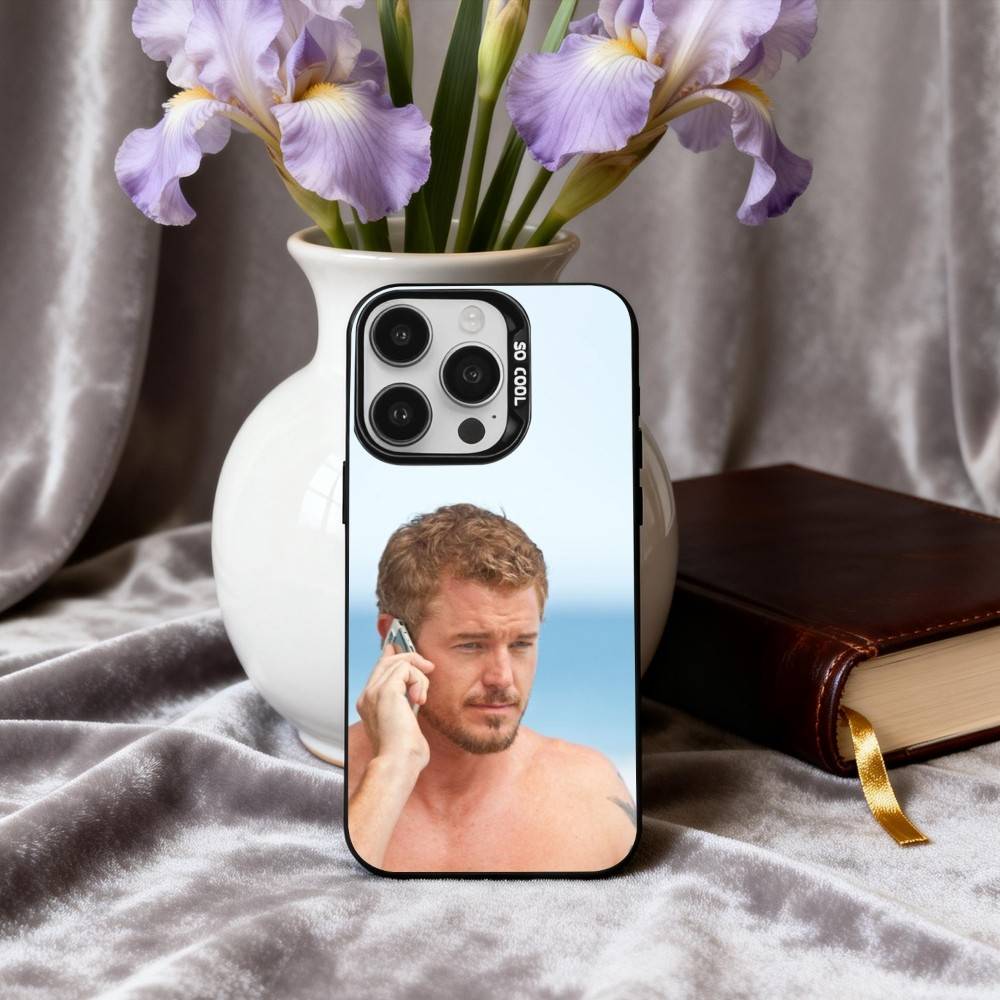 Actor E-Eric D-Dane Phone Case For iPhone17,16,15,14,13,12,11 Plus,Pro Max Black Candy Silver Phone Case
