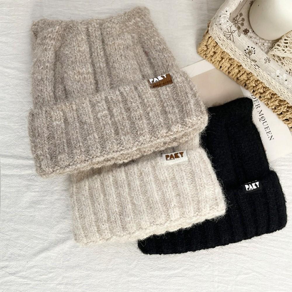 Y2k Cat Ears Hat Windproof Women Beanie Hats Cute Knitted Pullover Hat  Girls