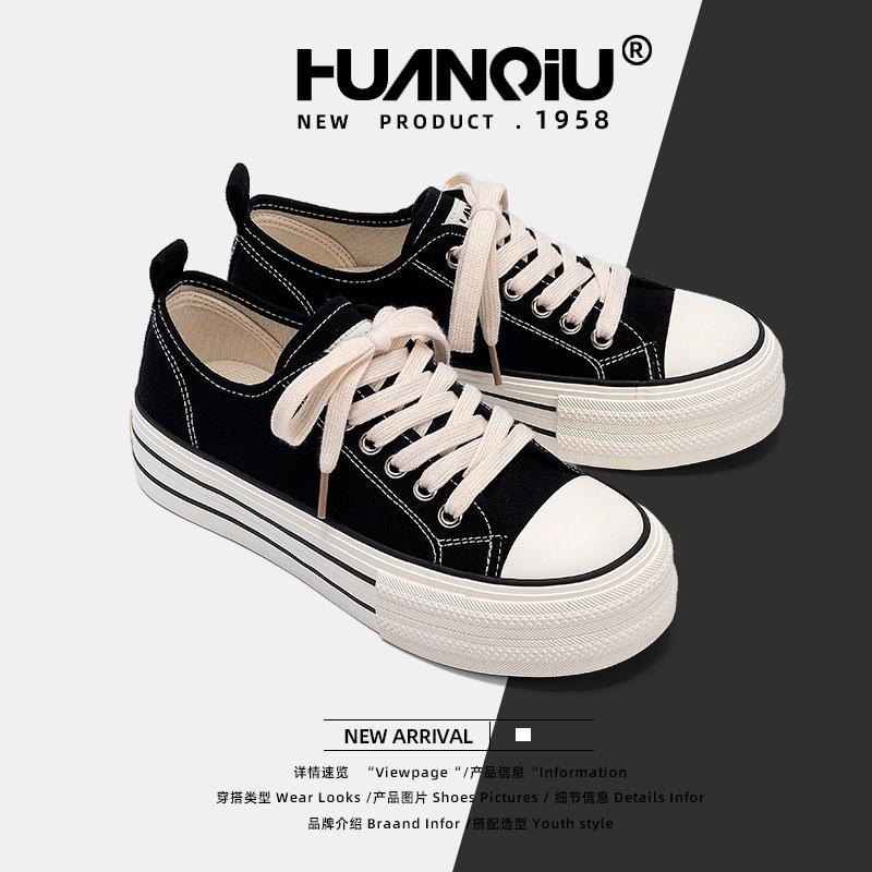 Global Platform Canvas Shoes Women's Shoes ZHQ-HQ079 New Summer Breathable Mesh White Shoes Versatile Board Shoes Women
