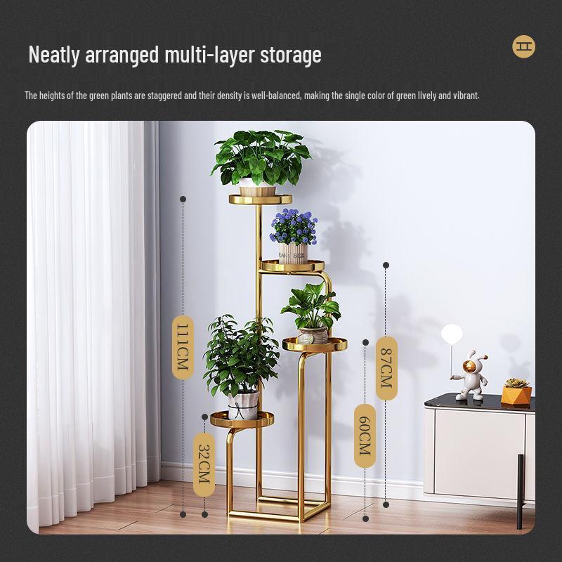 2025 Iron Art Succulent & Plant Display Stand for Balcony Black
