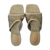 Anti-slip Shoes with Square Toe, Net Fabric, Women's New Style, Open-weave Summer Slippers Devotion