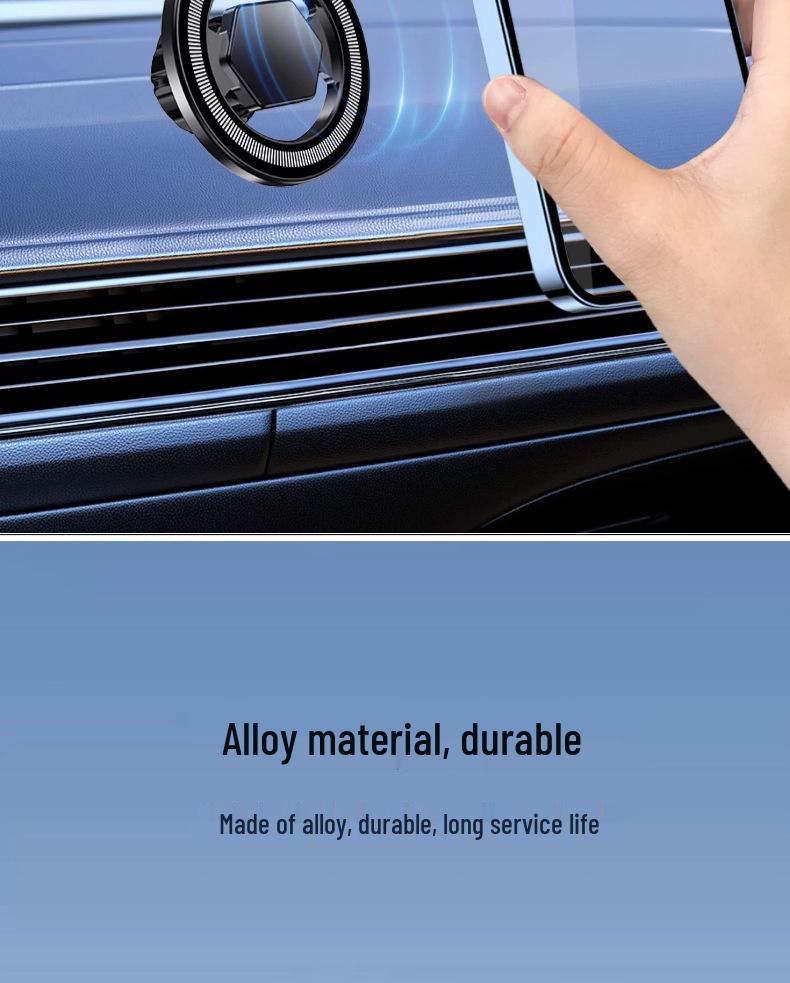 Ice Armor MagSafe Magnetic Phone Holder - Universal 17mm Ball Head for Car & Desktop.