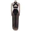 European & American Fashion Women's Sexy Strappy Top and Tassel Long Skirt Two-Piece Set