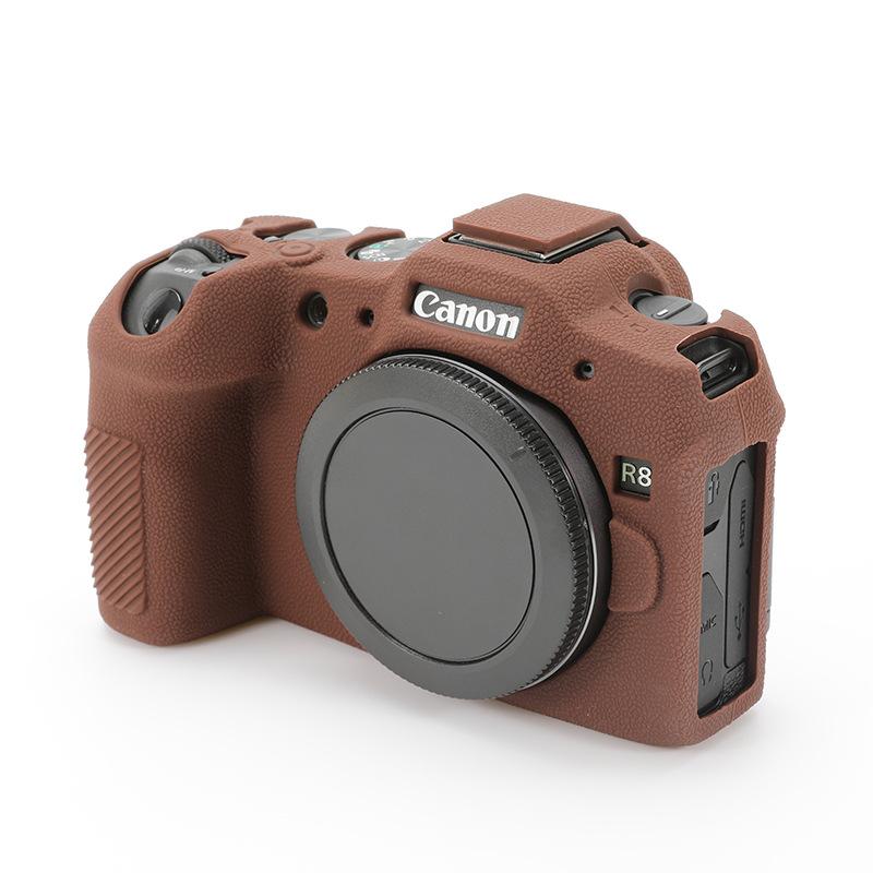 Camera Bag and Silicone Protective Case for Canon EOS R8 Full - Frame Mirrorless Camera - Soft Gel Shell