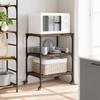 Kitchen Trolley Smoked Oak 60x41x76 cm Engineered Wood