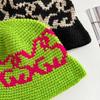 Korean Autumn Winter Retro Crochet Knitted Wool Bucket Hat Women Ins Hand-woven Basin Hat Winter Bucket Hat Men