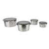4Pcs Food Container with Lids Leakproof Reusable 304 Stainless Steel Food Storage Container for Lunc