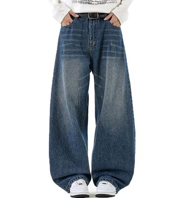 Wide Leg Denim Long Straight Loose Solid Plus Winter Blue [F Fasnlido] Men's Jeans, Pants, Fit, Fit, Color, Sizes, Cotton, Spring, Summer, Fall, (JP,