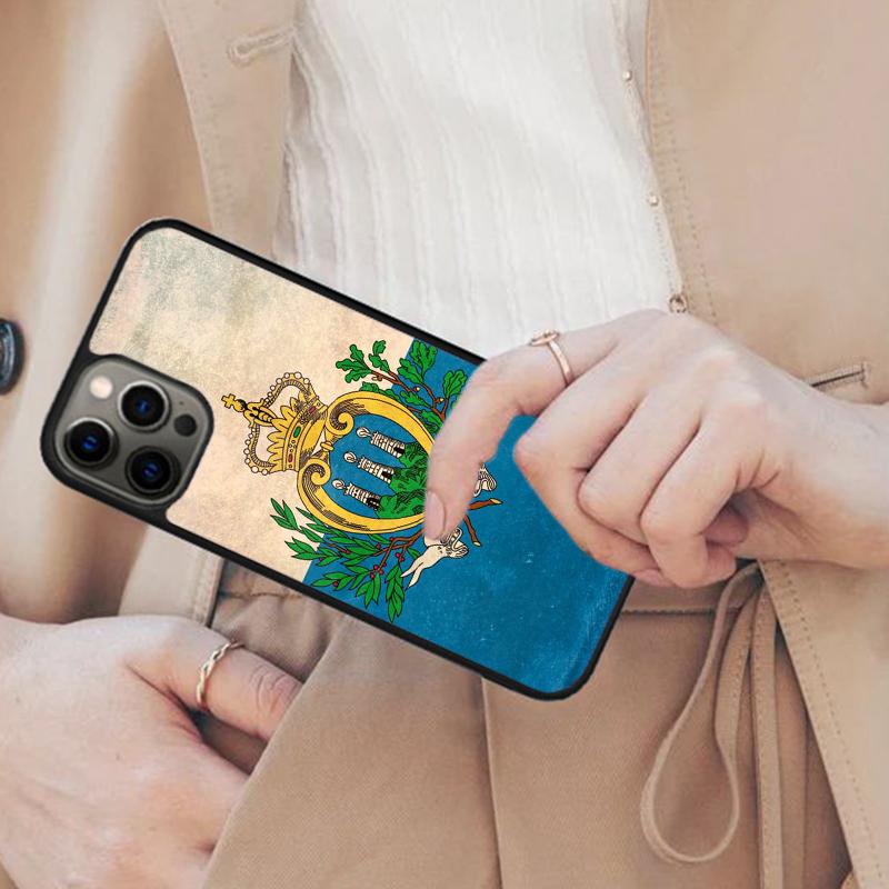 San Marino Flag Magnetic Phone Case For APPLE iPhone 17 Air 16 14 13 12 Pro Max 15 Plus Wireless Charge With MagSafe Cover