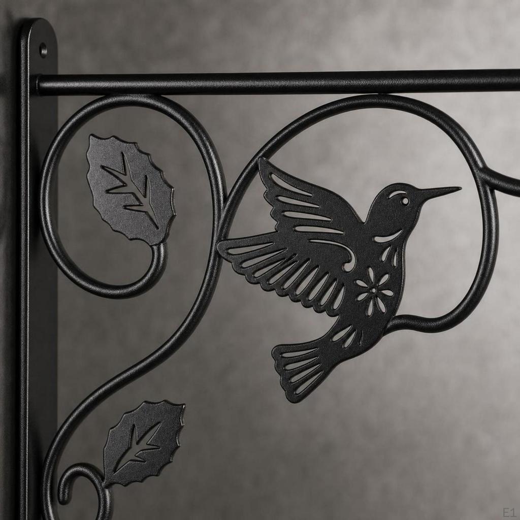 Hanging Plant Bracket with Hummingbird Pattern Sturdy Wall Hook Stylish