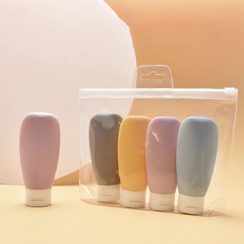 3/4Pcs Travel Botttles Set Refillable Bottle Cosmetic Containers 60ml Cream Lotion Shampoo Travel Dispenser Squeeze Tube Makeup