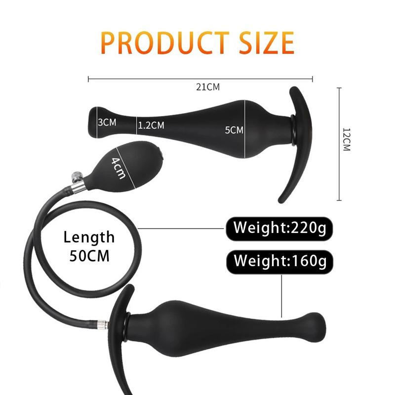 Super Big Inflatable Anal Plug Sex Toys Huge Silicone Butt Plug Large Buttplug Annal Dildo Pump Anus Dilator Expander Balls Bullet