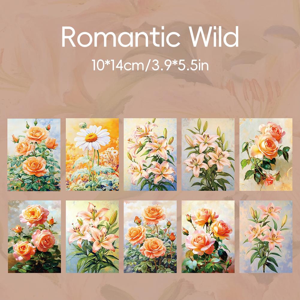 10 Packs A Corner of Flower Town Series Cute Retro Relief Decorative Paper Memo Pad Journal Scrapbooking Material Paper