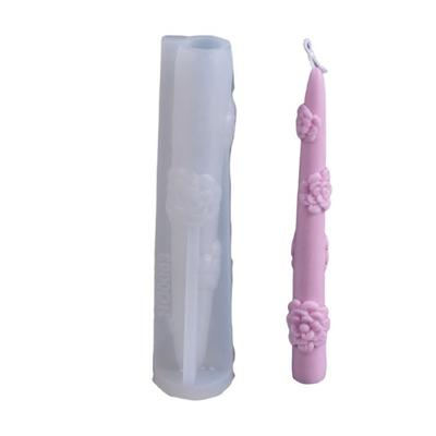 Flower Candle Mould Handmade Bows Silicone Molds Soap Molds Ornament Molds Castings Molds Long Rod Molds Craft Supplies