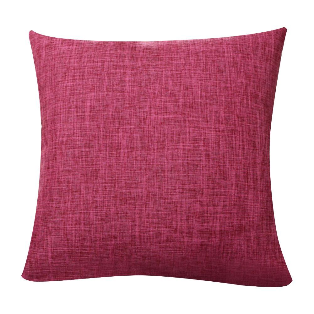 Square Decorative Pillow Case Linen Throw Pillow Covers  for Sofa Bedroom Car Living Room