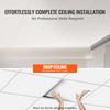 Ceiling Tiles 10-Pack 24 X 24 In PVC Foam Fire-Rated Smooth White