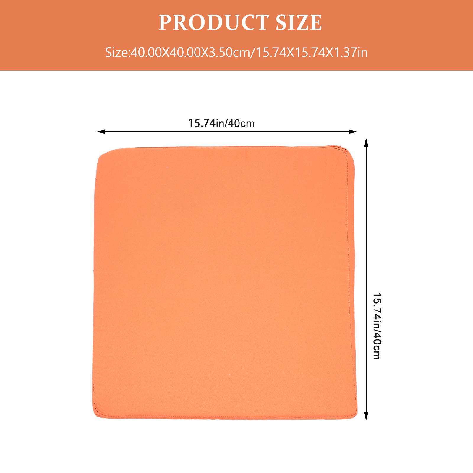 Portable Seat Cushion with Waterproof Twill Material Lightweight Square Stool Cushion for Outdoor Indoor Comfortable Sitting оранжевый
