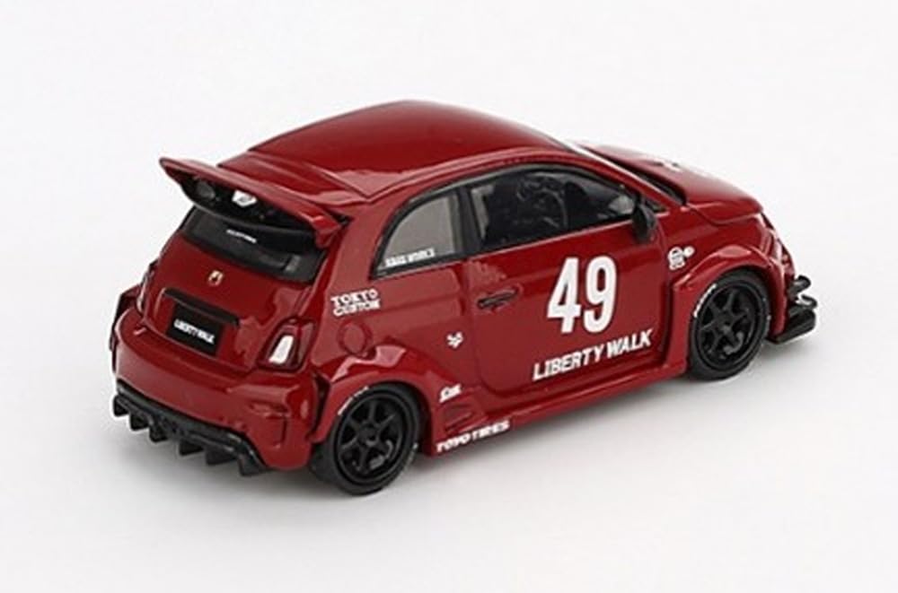 MINI GT Scale Abarth 595 X Abarth Works Red Finished Model 1/64 LB-WORKS (Right-Hand Drive) MGT00963-R