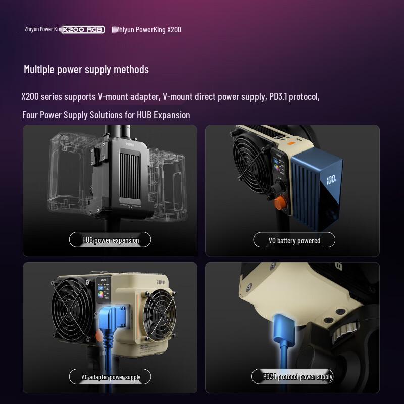 Zhiyun X200 200W Portable COB Photography Fill Light