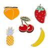 Trendy Cartoon Fruit Brooch Decorative Pin Fashion Badge Alloy Texture Suitable for Youthful Style and Individuality