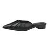 Muller Shoes 2025 Summer New Flat-bottomed Cool Slippers French Bag Head Pointed Head Flat Heel Pleated Half Slippers Women's Outer Wear