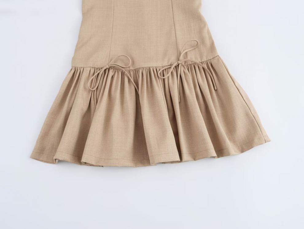 Winter New European & American Fashionable Bow Short Dress for Women