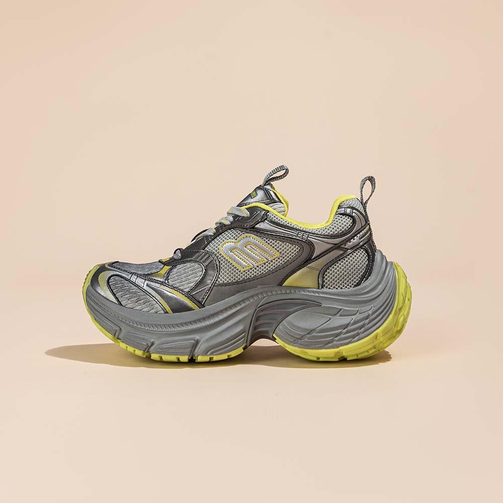 

Париж 10-е поколение кроссовки папы женские 10XL дышащие толстая подошва увеличение высоты 2025 новая спортивная обувь для пары высокая версия обуви 40 неоновый жёлтый