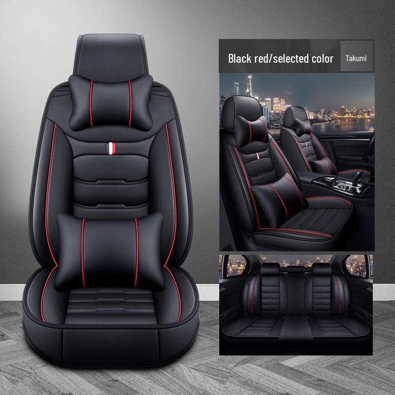 Universal Leather Car Seat Cushion - Washable, All-Season, Easy Care
